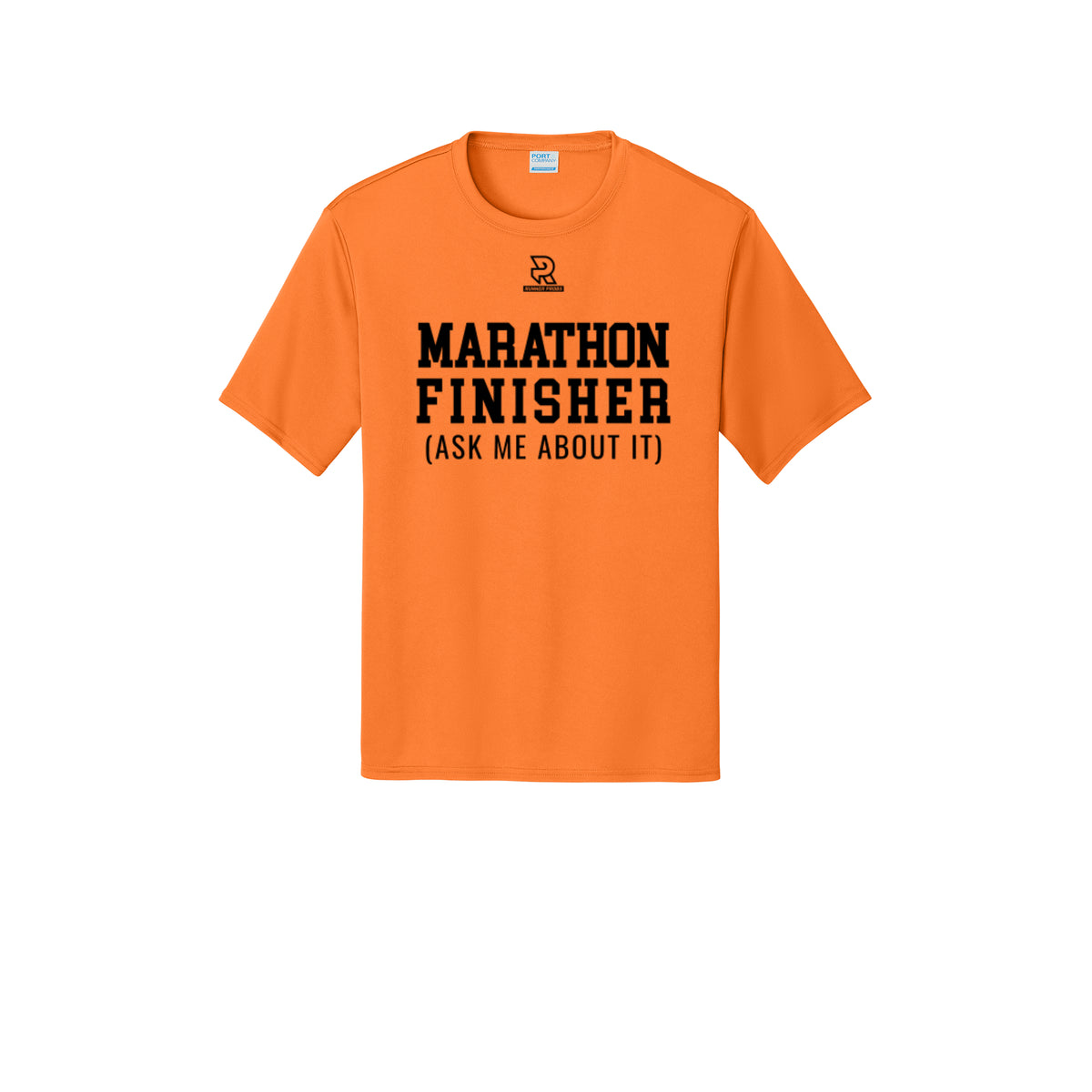 MARATHON FINISHER (Black) - Short Sleeve Performance Tee