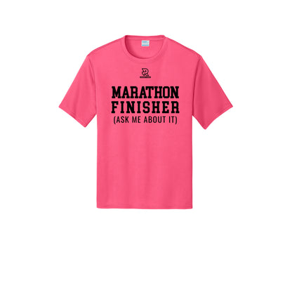 MARATHON FINISHER (Black) - Short Sleeve Performance Tee