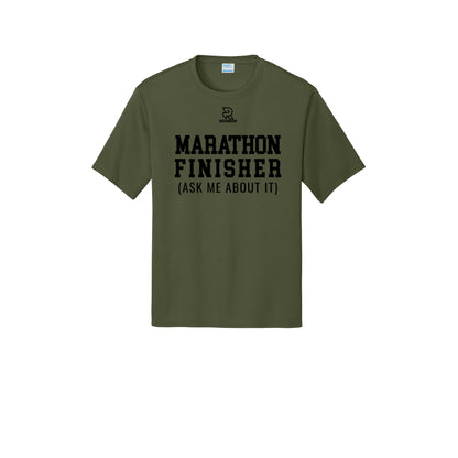 MARATHON FINISHER (Black) - Short Sleeve Performance Tee