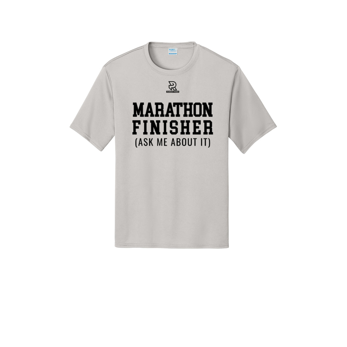 MARATHON FINISHER (Black) - Short Sleeve Performance Tee