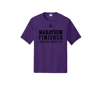 MARATHON FINISHER (Black) - Short Sleeve Performance Tee