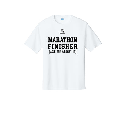 MARATHON FINISHER (Black) - Short Sleeve Performance Tee