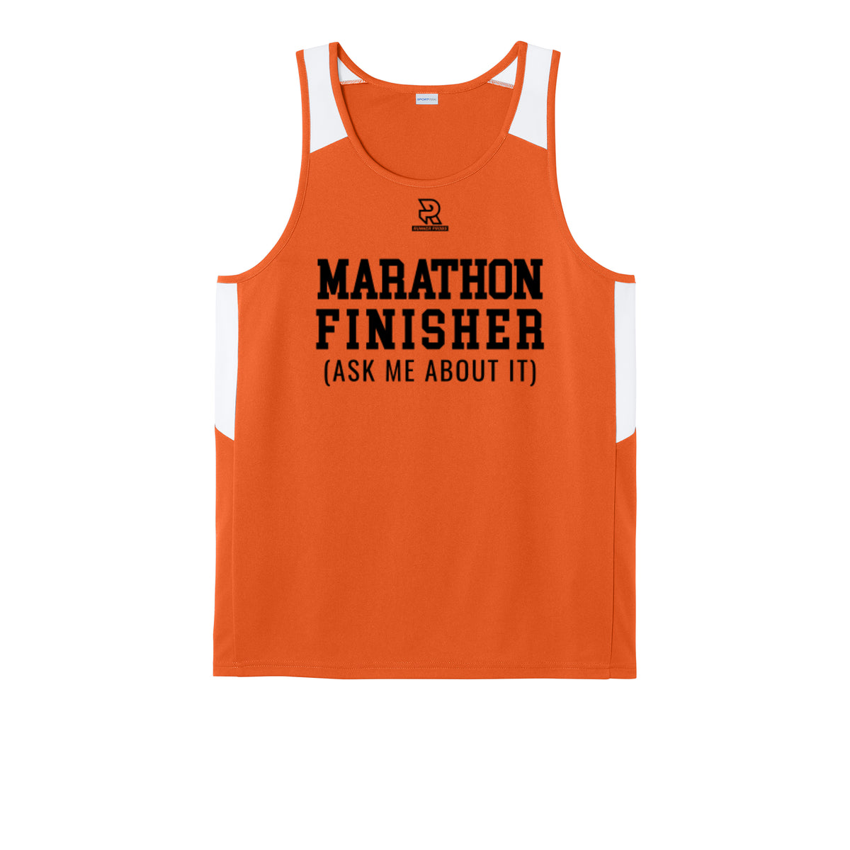 MARATHON FINISHER (Black) - Mens Club Track Tank