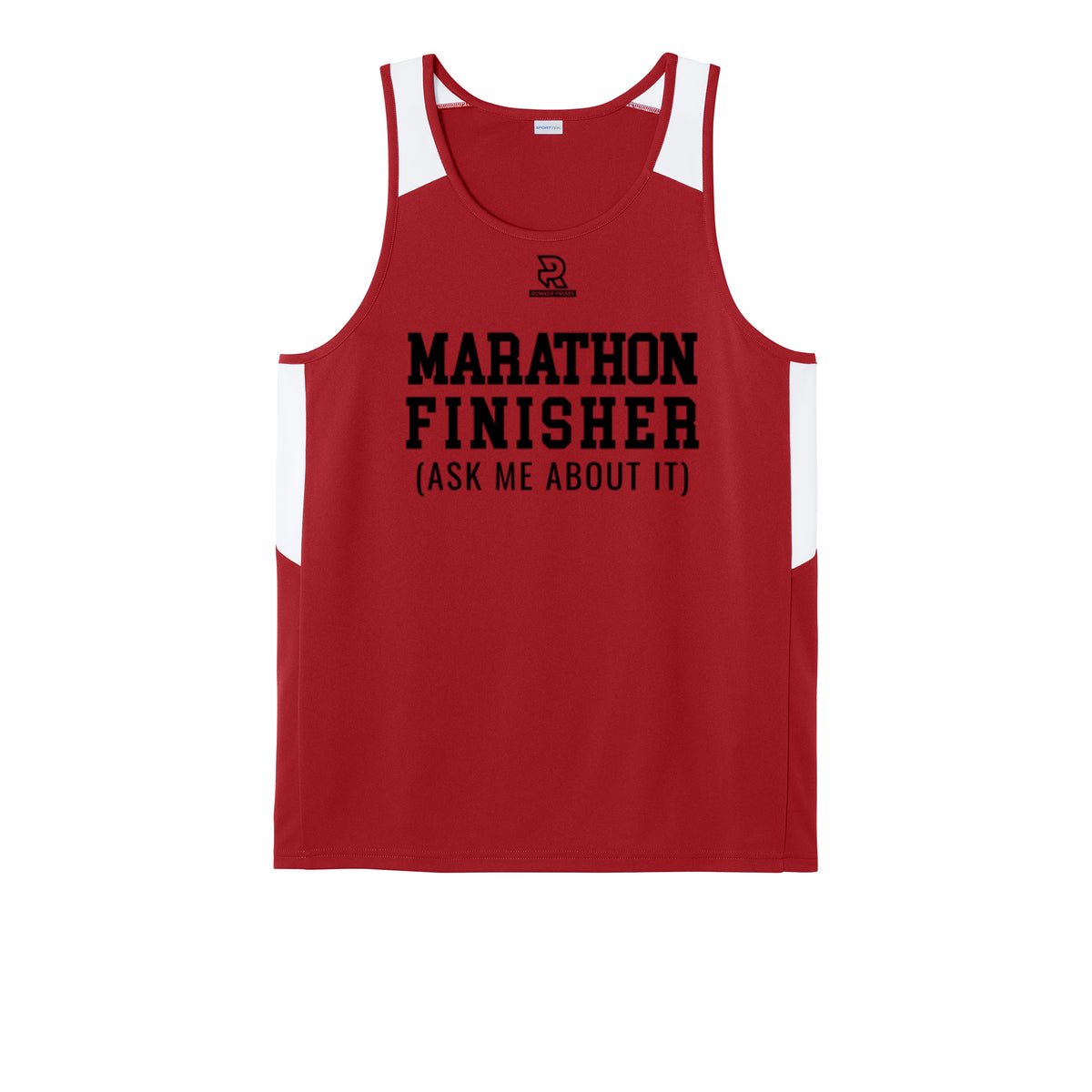 MARATHON FINISHER (Black) - Mens Club Track Tank
