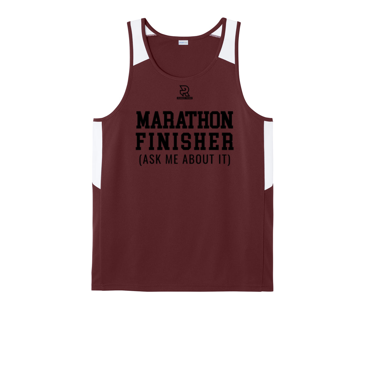 MARATHON FINISHER (Black) - Mens Club Track Tank