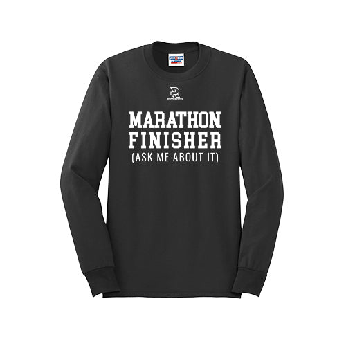 MARATHON FINISHER (White) - Long Sleeve 50/50 Tee