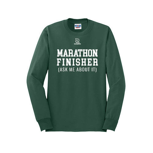 MARATHON FINISHER (White) - Long Sleeve 50/50 Tee