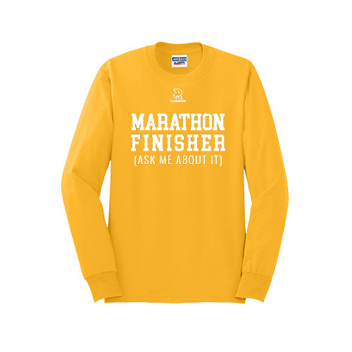MARATHON FINISHER (White) - Long Sleeve 50/50 Tee