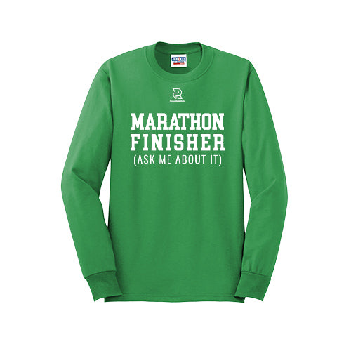 MARATHON FINISHER (White) - Long Sleeve 50/50 Tee