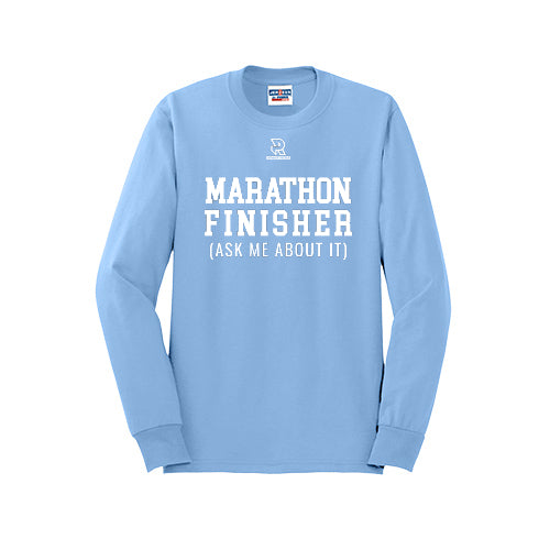 MARATHON FINISHER (White) - Long Sleeve 50/50 Tee