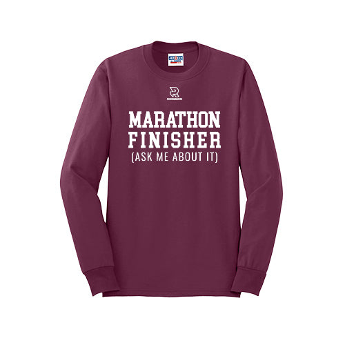 MARATHON FINISHER (White) - Long Sleeve 50/50 Tee