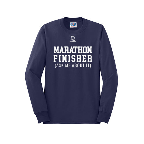 MARATHON FINISHER (White) - Long Sleeve 50/50 Tee