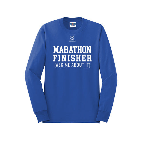 MARATHON FINISHER (White) - Long Sleeve 50/50 Tee