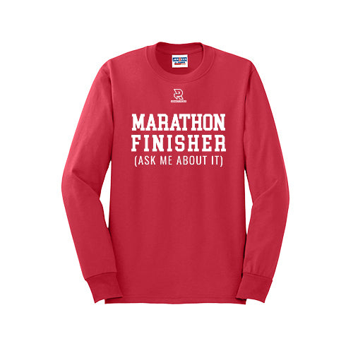 MARATHON FINISHER (White) - Long Sleeve 50/50 Tee