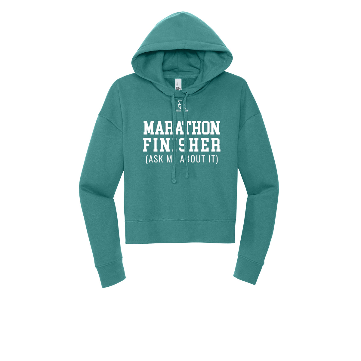 MARATHON FINISHER (White) - Womens Fleece Hoodie