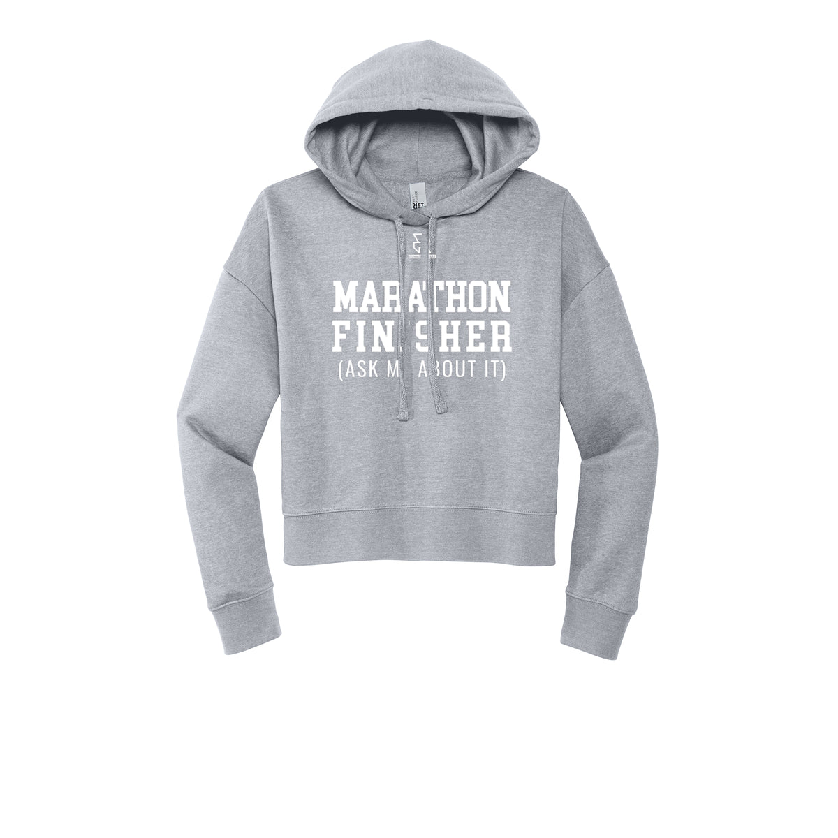 MARATHON FINISHER (White) - Womens Fleece Hoodie