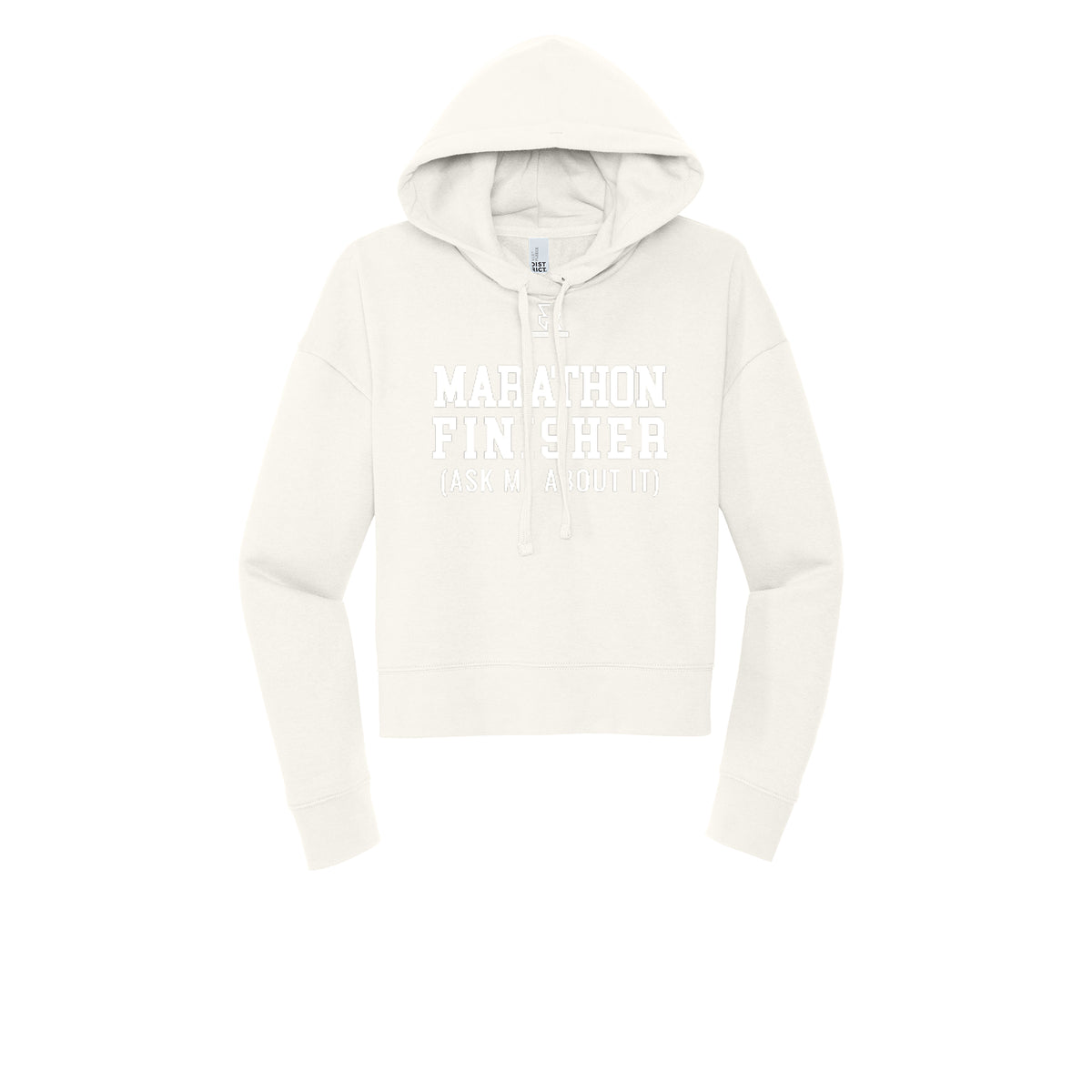 MARATHON FINISHER (White) - Womens Fleece Hoodie