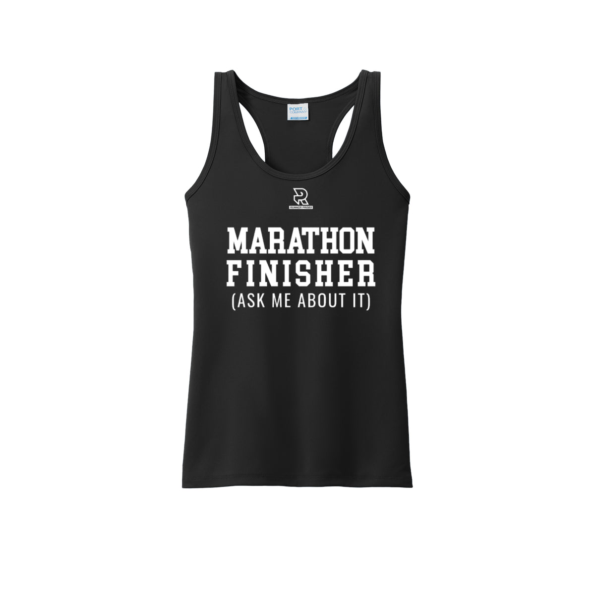 MARATHON FINISHER (White) - Womens Performance Tank