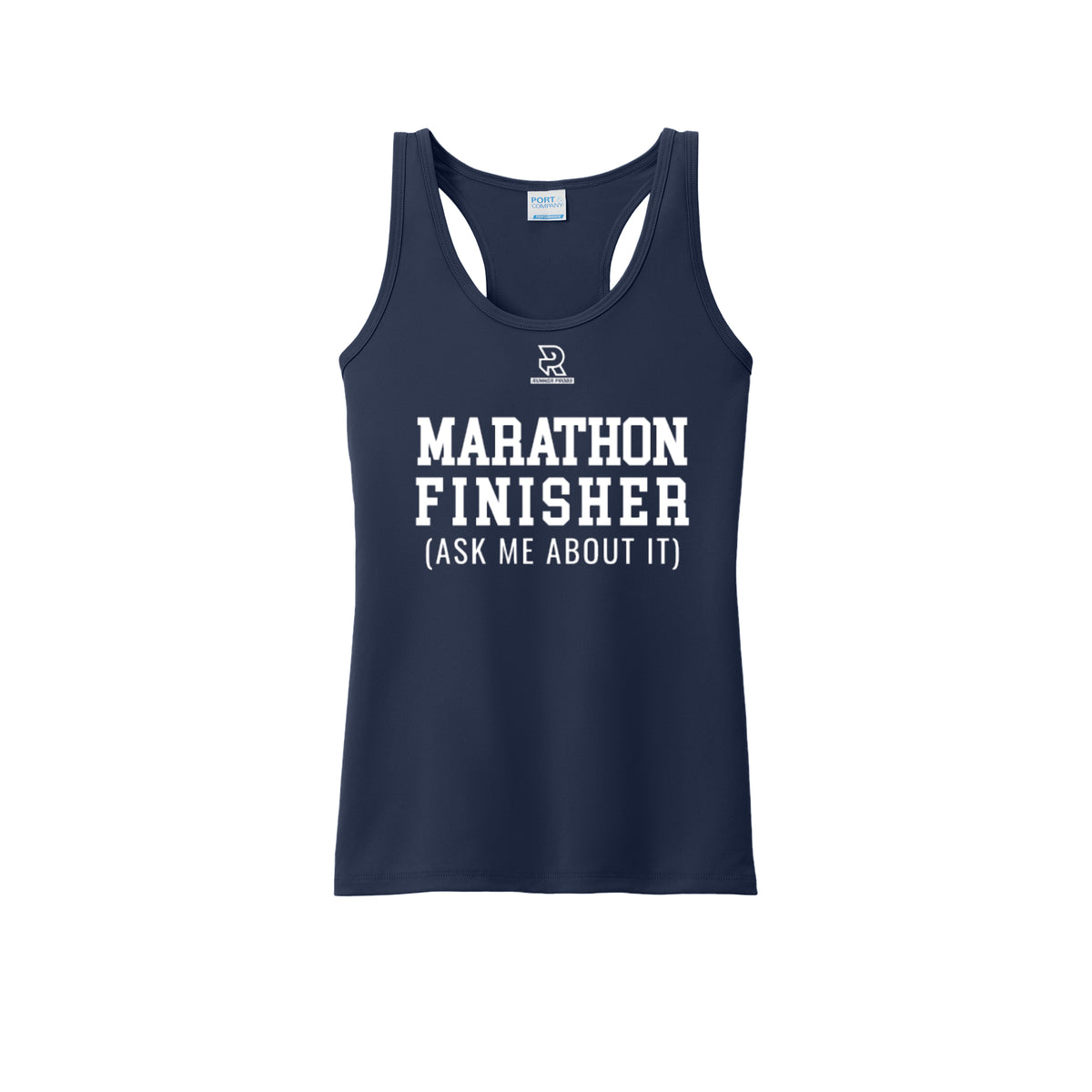 MARATHON FINISHER (White) - Womens Performance Tank