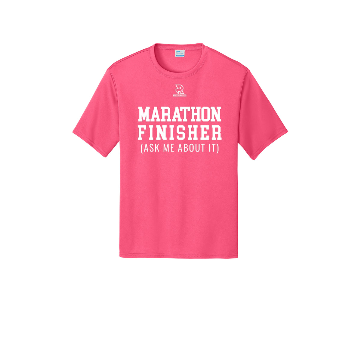 MARATHON FINISHER (White) - Short Sleeve Performance Tee
