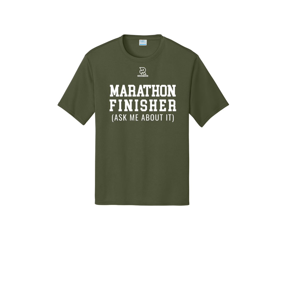 MARATHON FINISHER (White) - Short Sleeve Performance Tee