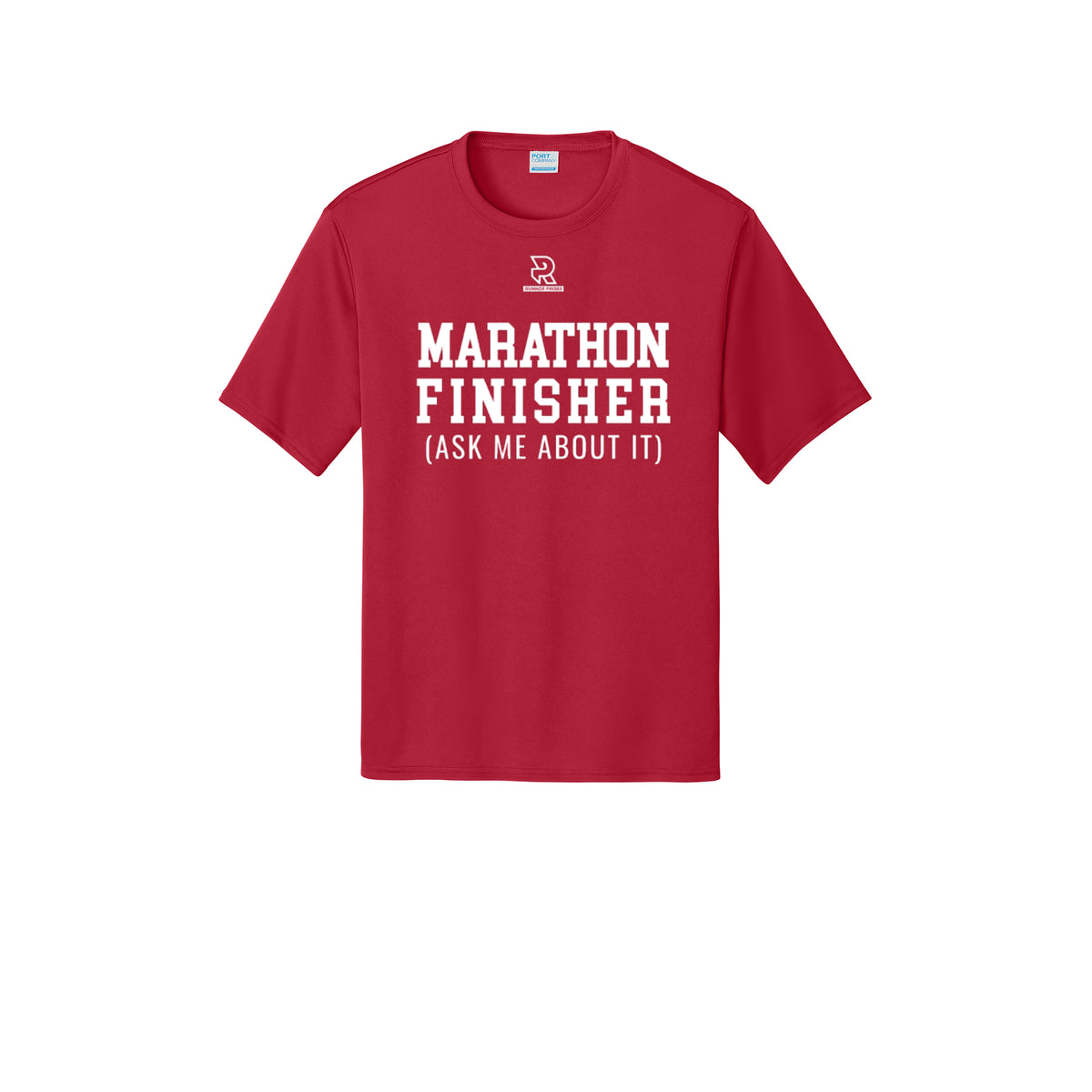 MARATHON FINISHER (White) - Short Sleeve Performance Tee