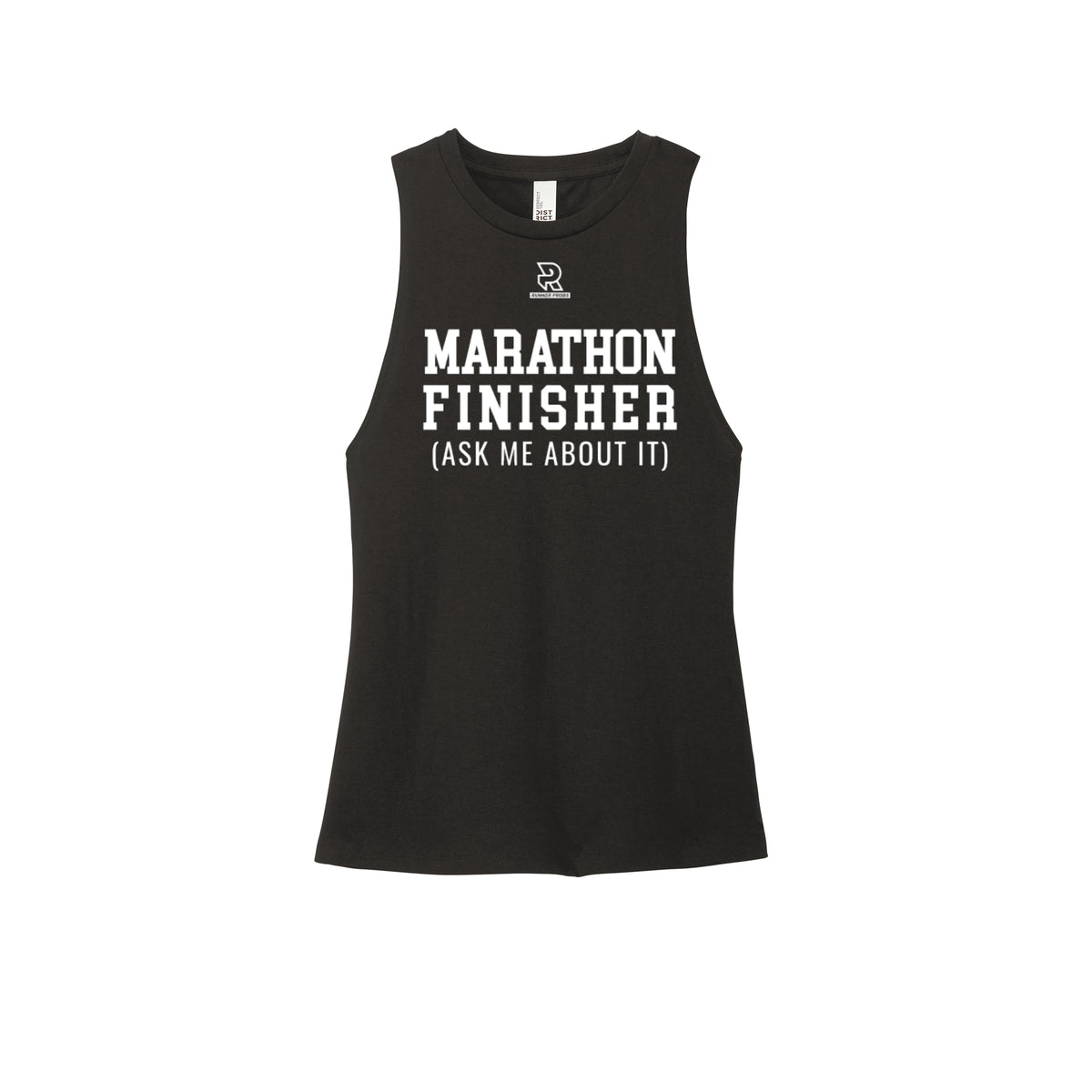 MARATHON FINISHER (White) - Womens Perfect Tri Muscle Tank