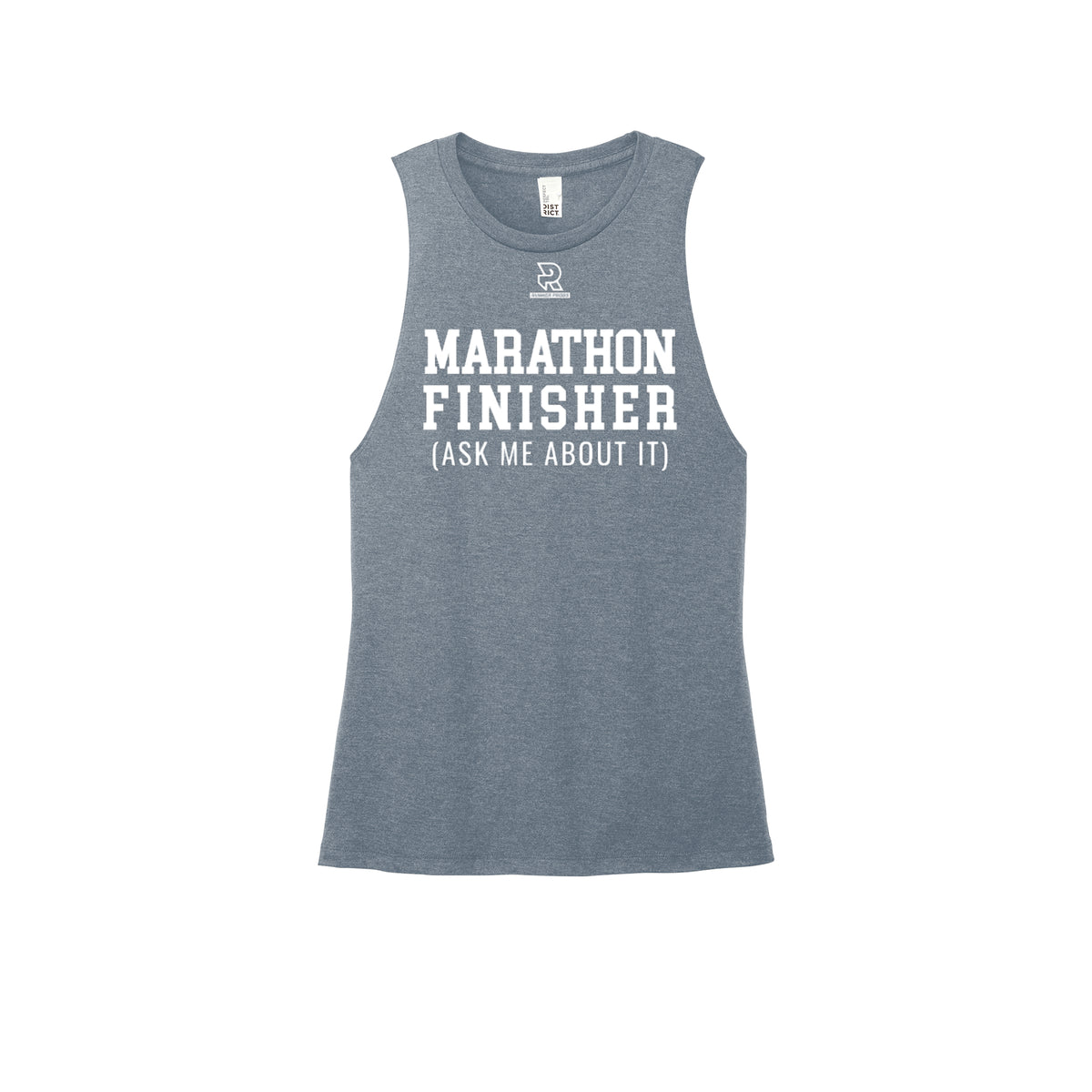 MARATHON FINISHER (White) - Womens Perfect Tri Muscle Tank