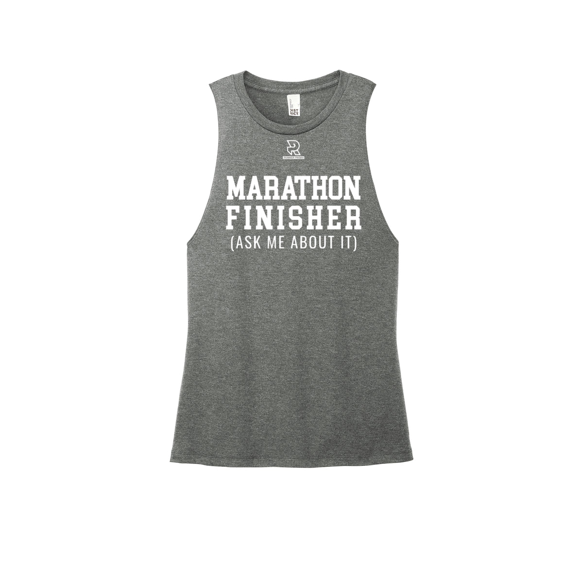 MARATHON FINISHER (White) - Womens Perfect Tri Muscle Tank