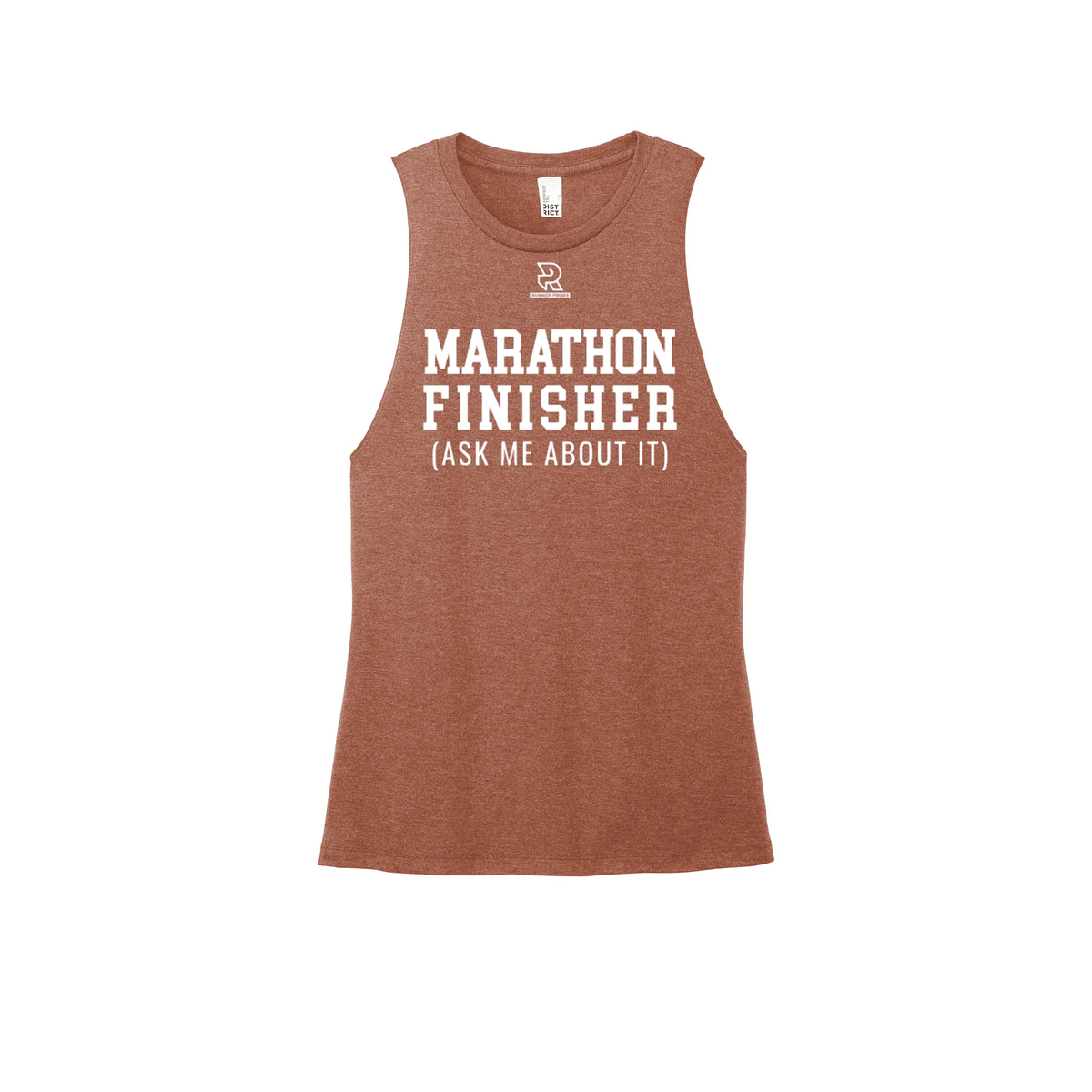 MARATHON FINISHER (White) - Womens Perfect Tri Muscle Tank