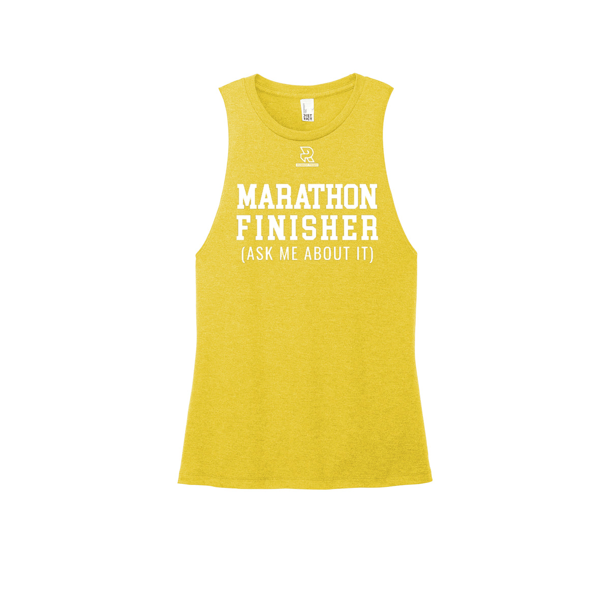 MARATHON FINISHER (White) - Womens Perfect Tri Muscle Tank