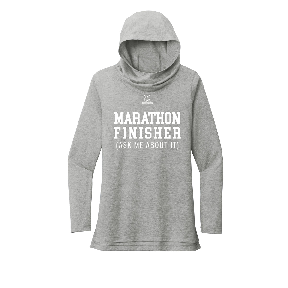 MARATHON FINISHER (White) - Womens Tri-Blend Long Sleeve Hoodie