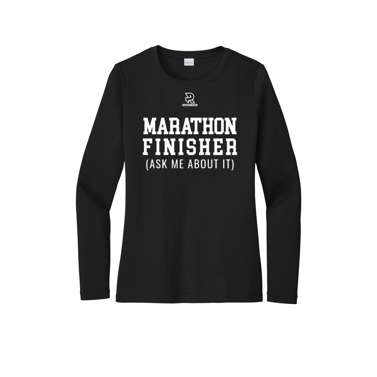 MARATHON FINISHER (White) - Womens Pro Long Sleeve Performance Tee