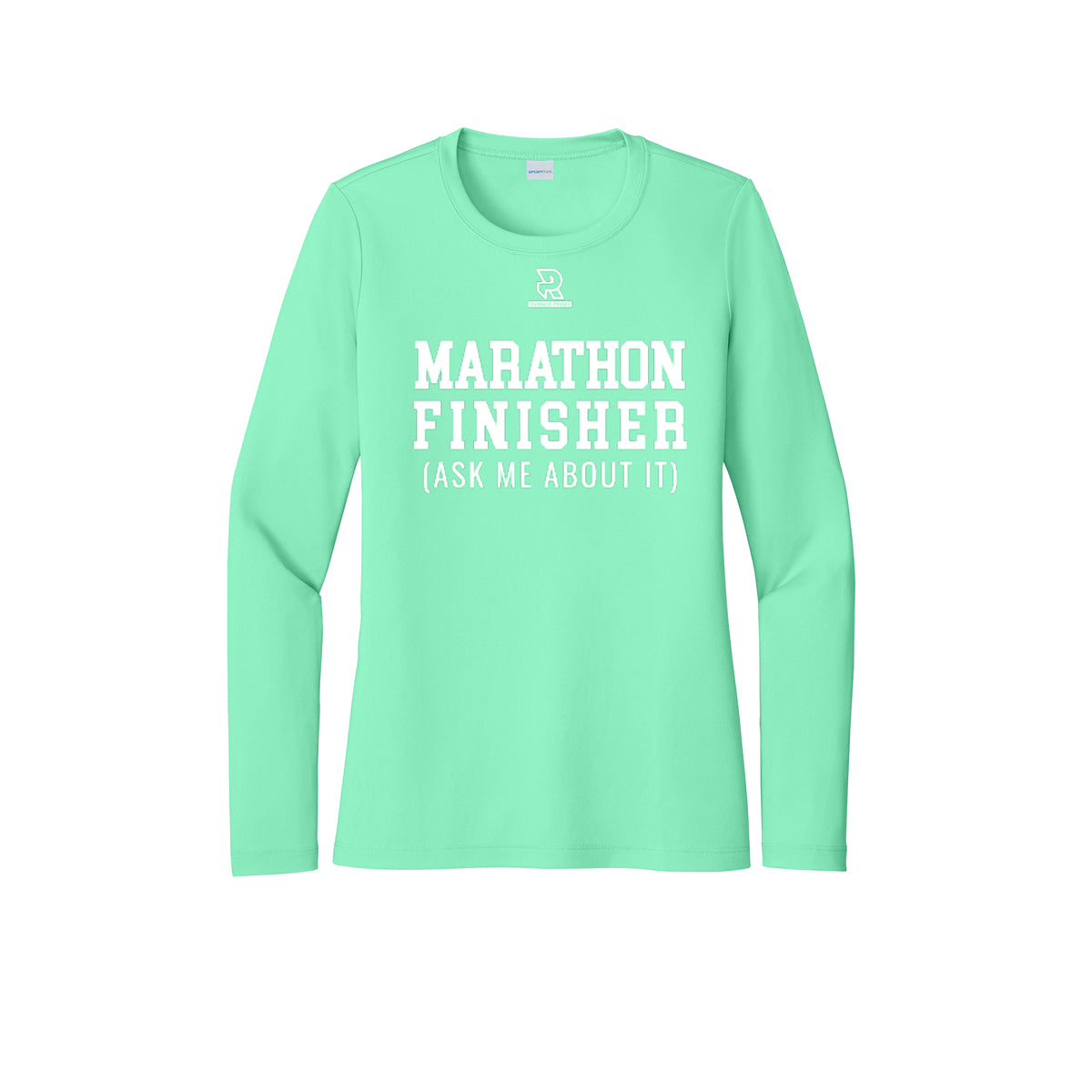 MARATHON FINISHER (White) - Womens Pro Long Sleeve Performance Tee