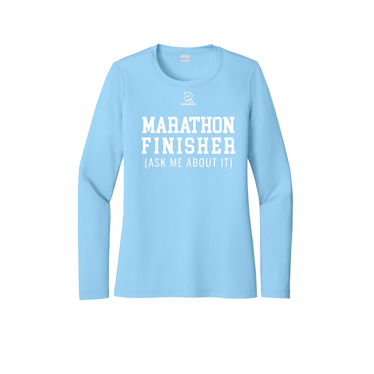 MARATHON FINISHER (White) - Womens Pro Long Sleeve Performance Tee
