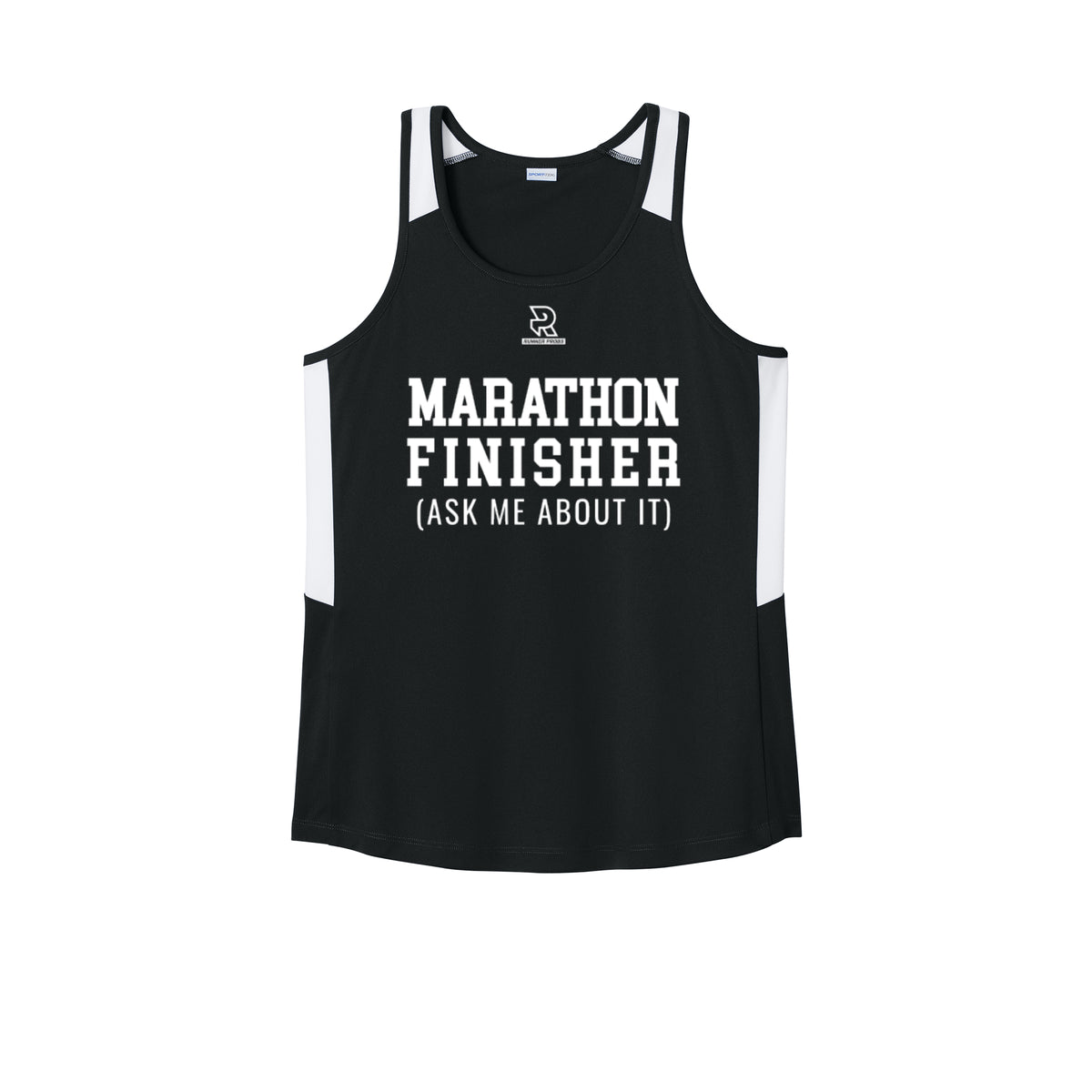 MARATHON FINISHER (White) - Womens Club Track Tank