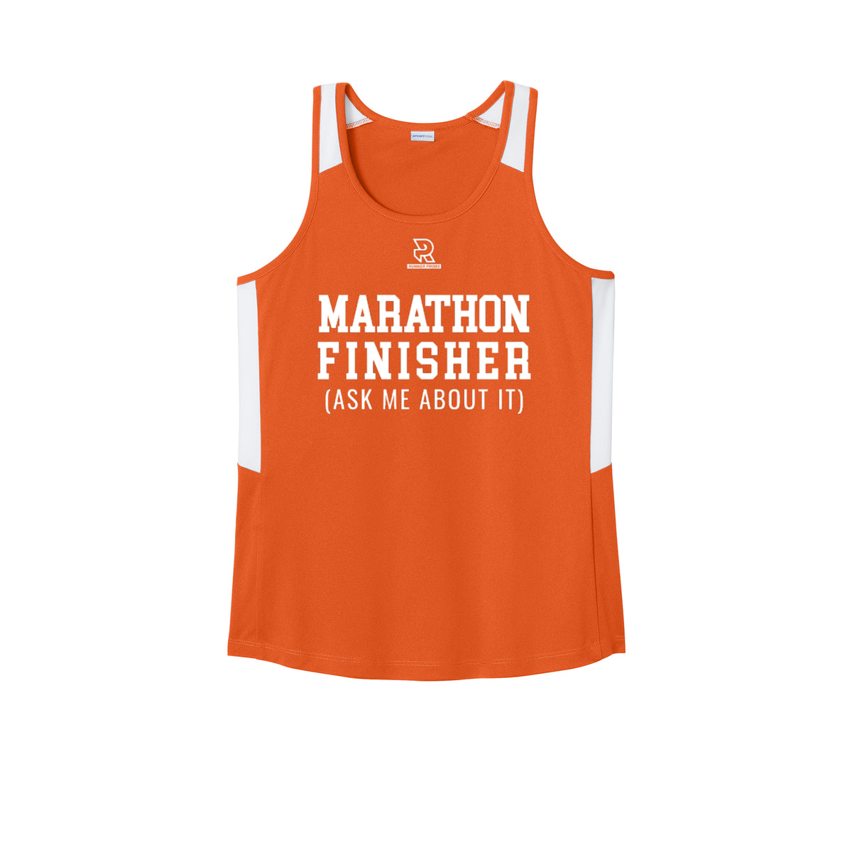 MARATHON FINISHER (White) - Womens Club Track Tank