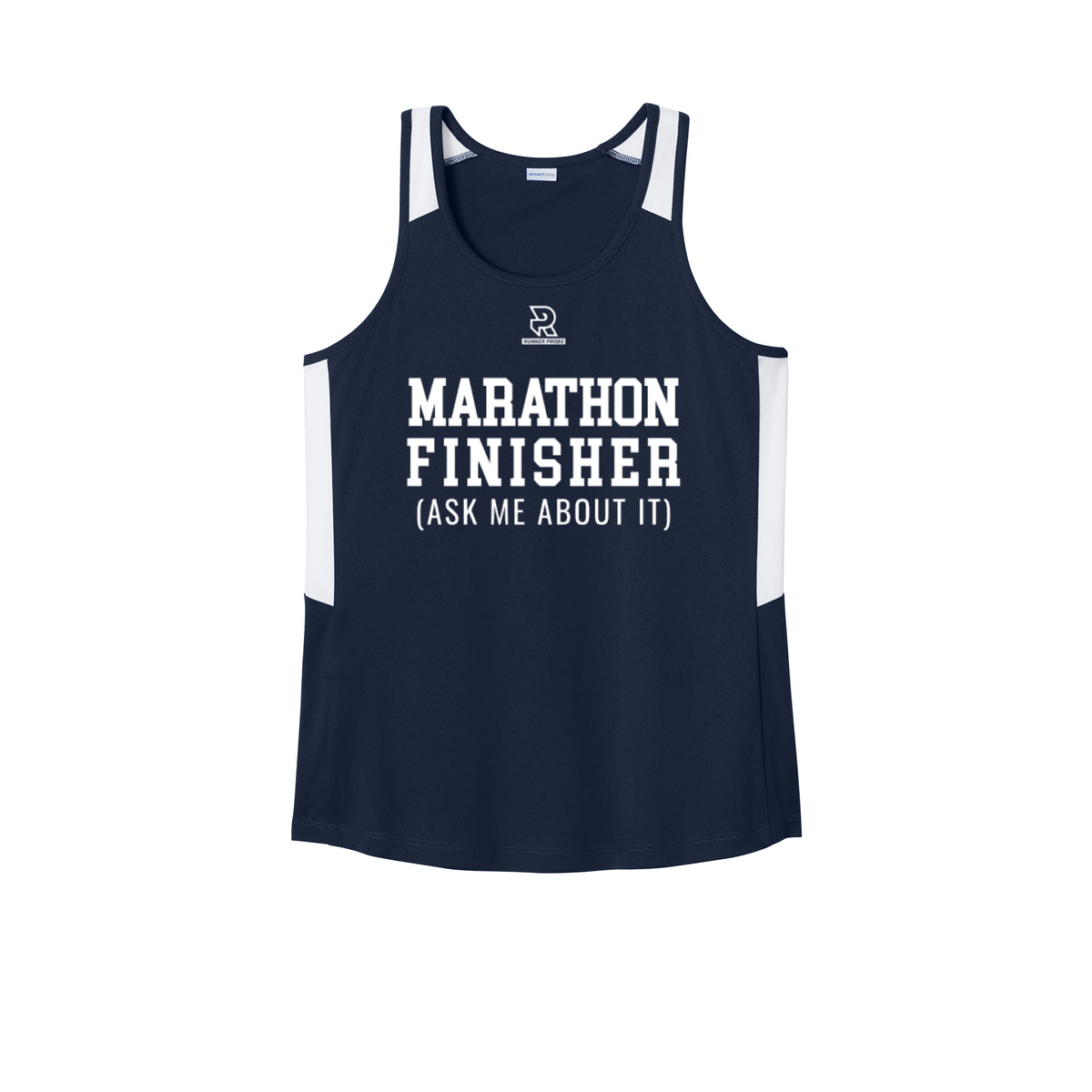 MARATHON FINISHER (White) - Womens Club Track Tank