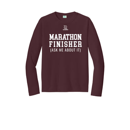 MARATHON FINISHER (White) - Long Sleeve Performance Tee