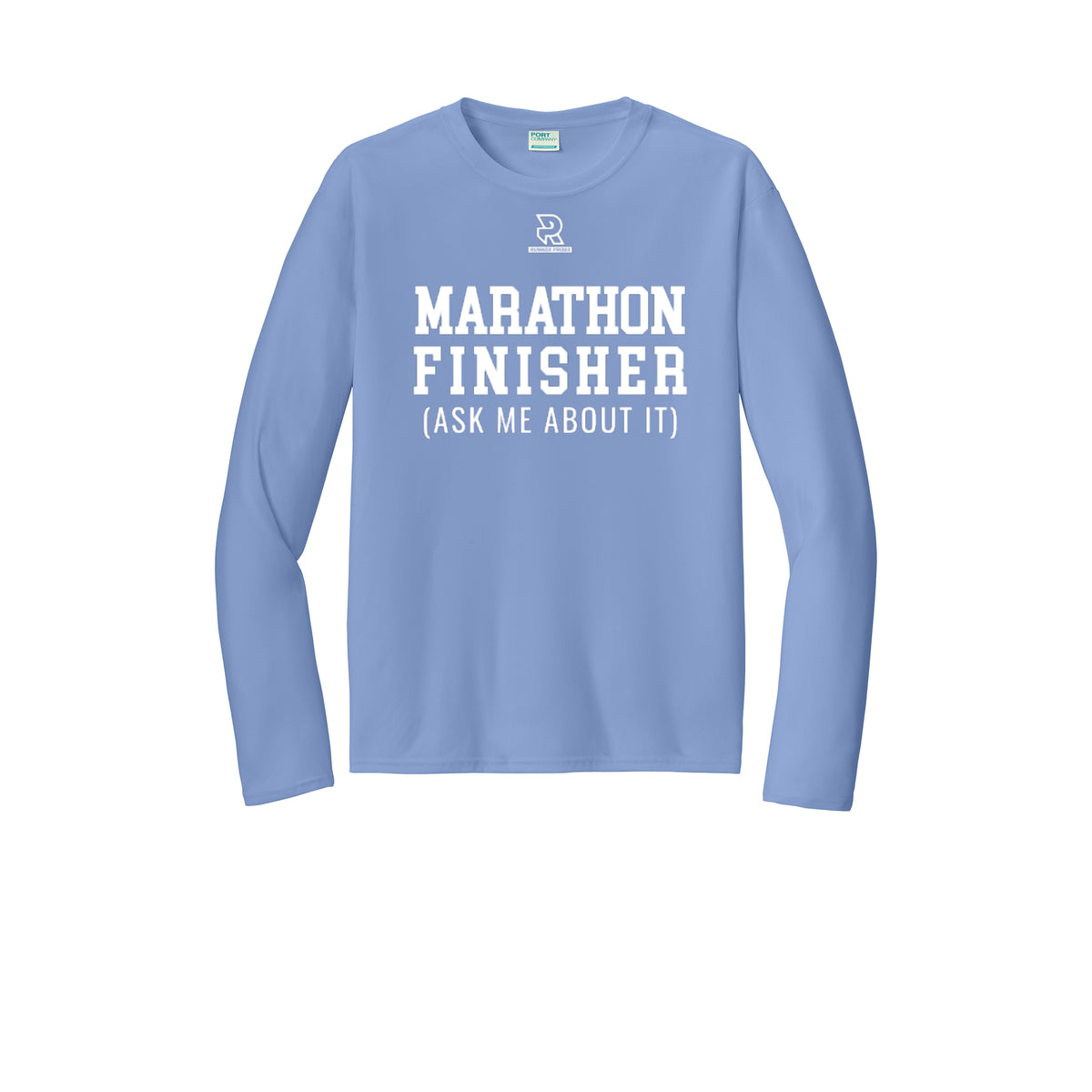 MARATHON FINISHER (White) - Long Sleeve Performance Tee
