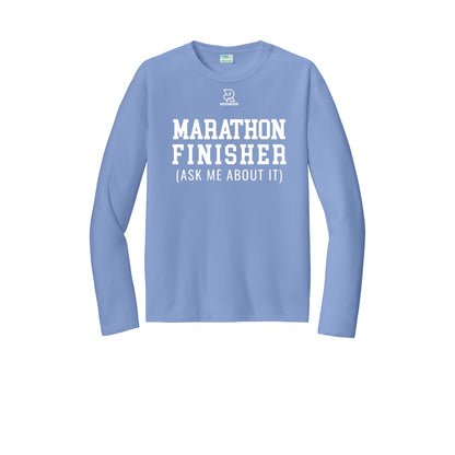 MARATHON FINISHER (White) - Long Sleeve Performance Tee