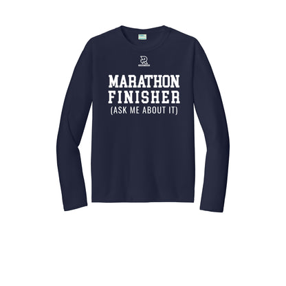MARATHON FINISHER (White) - Long Sleeve Performance Tee