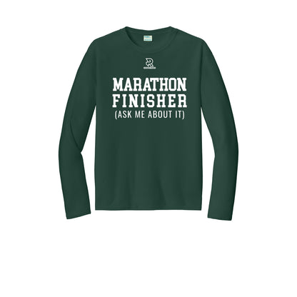 MARATHON FINISHER (White) - Long Sleeve Performance Tee