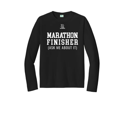 MARATHON FINISHER (White) - Long Sleeve Performance Tee