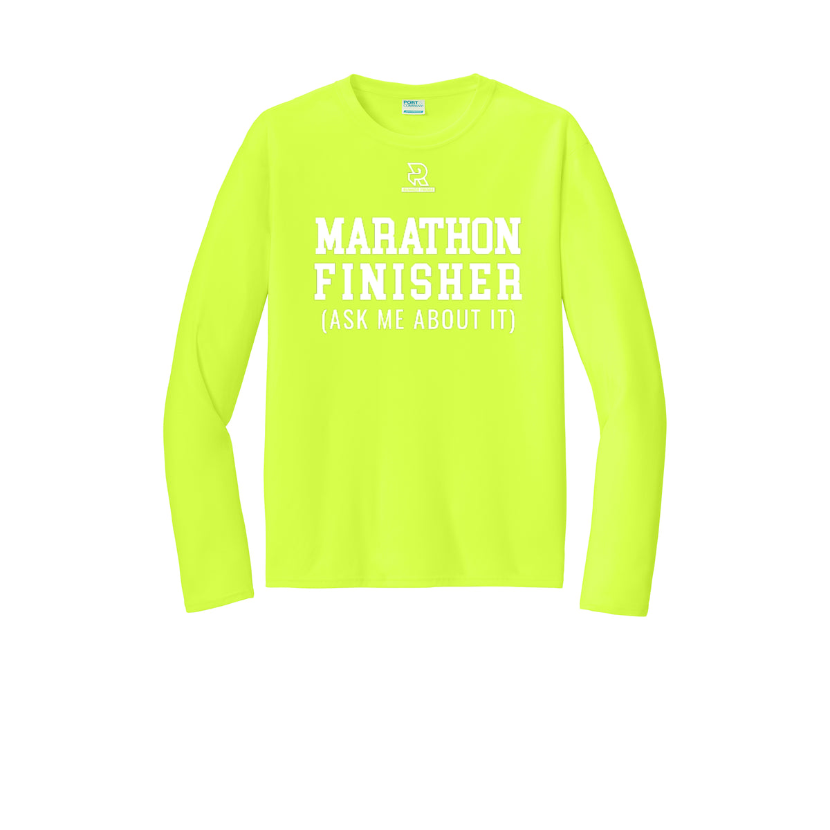 MARATHON FINISHER (White) - Long Sleeve Performance Tee