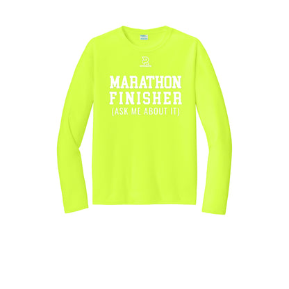 MARATHON FINISHER (White) - Long Sleeve Performance Tee