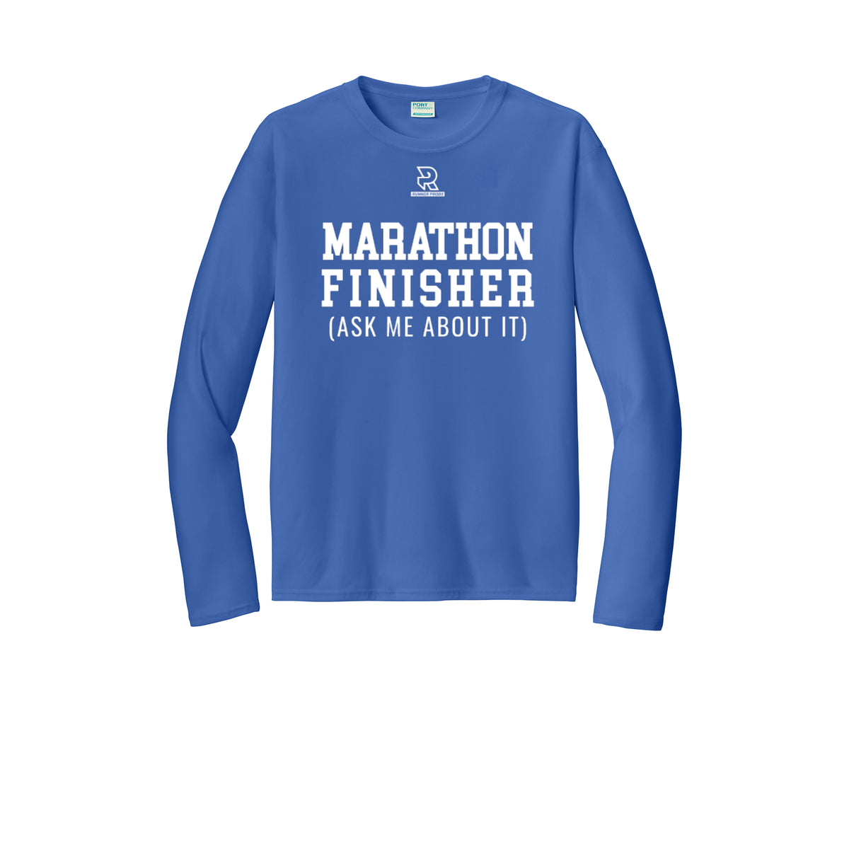 MARATHON FINISHER (White) - Long Sleeve Performance Tee