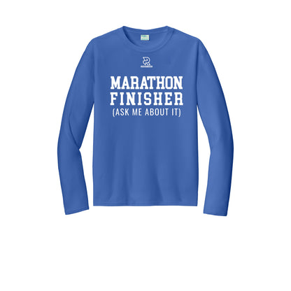 MARATHON FINISHER (White) - Long Sleeve Performance Tee