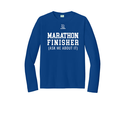MARATHON FINISHER (White) - Long Sleeve Performance Tee