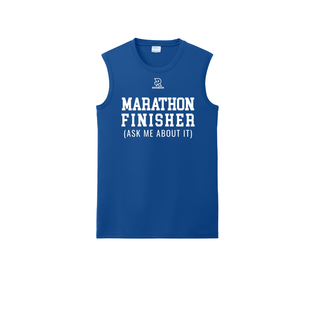 MARATHON FINISHER (White) - Sleeveless Performance Tee